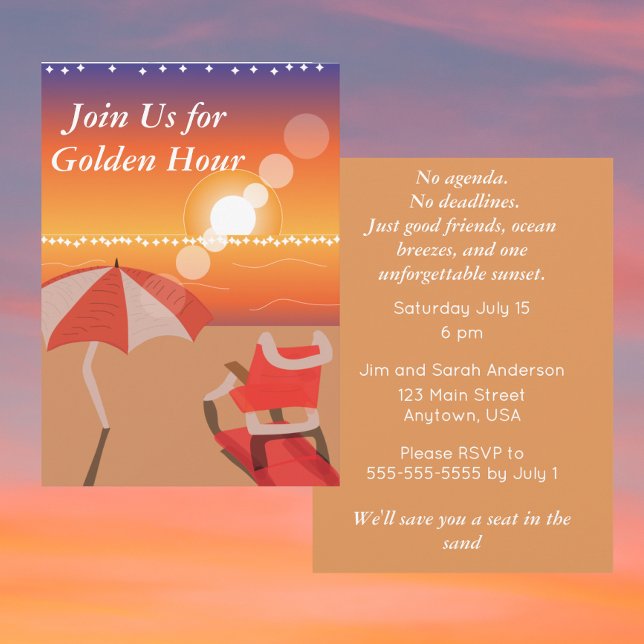 Sunset Beach Party | Coastal Any Occasion Invitation (Creator Uploaded)