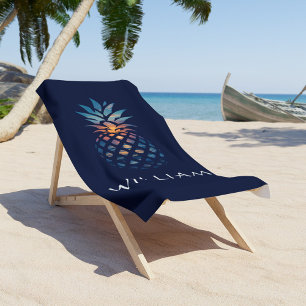 Sunset Beach Pineapple, Summer Vibes Towel
