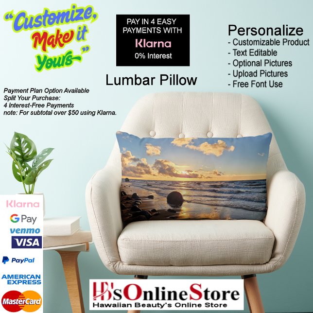 Sunset Beach Polyester Lumbar Pillow 27 (Sunset Beach Polyester Lumbar Pillow 27.)