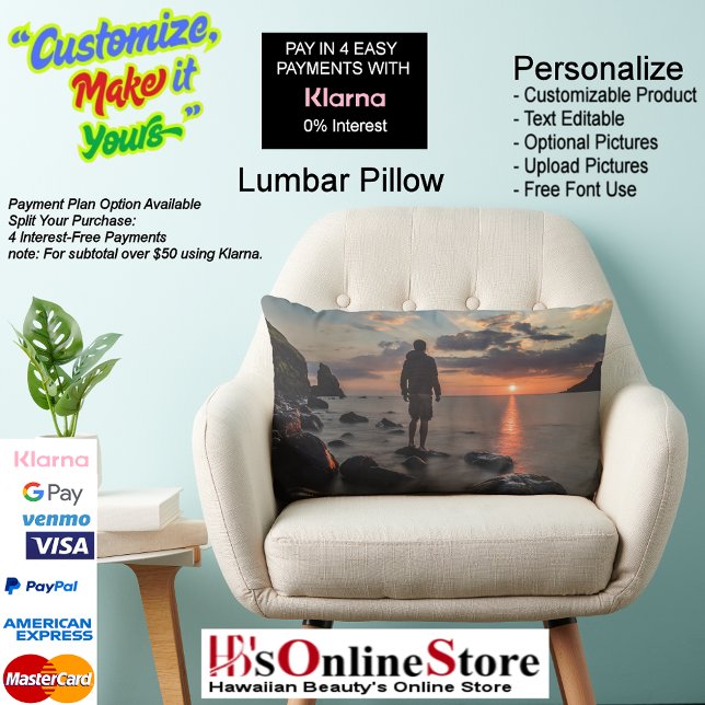 Sunset Beach Polyester Lumbar Pillow 32 (Sunset Beach Polyester Lumbar Pillow 32.)