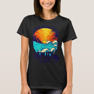 Sunset Beach Retro Amelia Island Florida Family Va T-Shirt