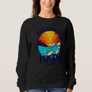 Sunset Beach Retro Maui Hawaii Matching Family Vac Sweatshirt