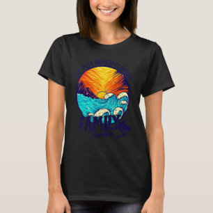 Sunset Beach Retro St Pete Beach Florida Family V T-Shirt
