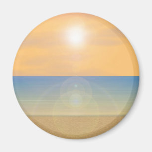 Sunset Beach Scene: Magnet