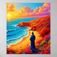 Sunset Beach Solitude Serenity Design