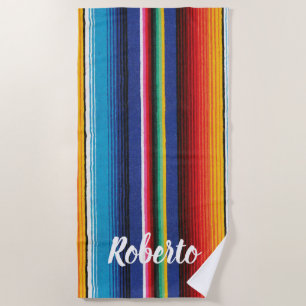 Sunset Beach Surfing Custom Name Towel