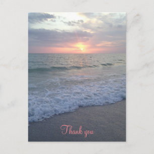 Sunset Beach Thank You Postcard