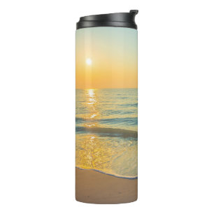 Sunset beach thermal tumbler