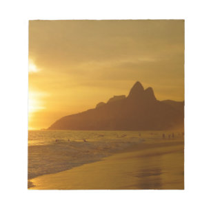 Sunset Beach Tropical Ocean Water Peace Love Sand Notepad