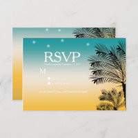 Sunset Beach Tropical Palm Trees Wedding