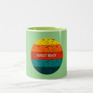 Sunset Beach Two-Tone Coffee Mug