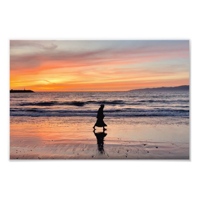 Sunset Beach Walk - Venice Beach, CA Photo Print (Front)