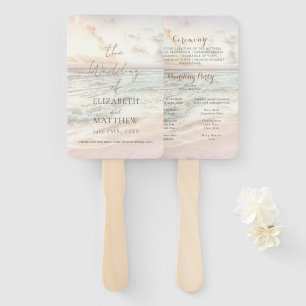 Sunset Beach Wedding  Hand Fan