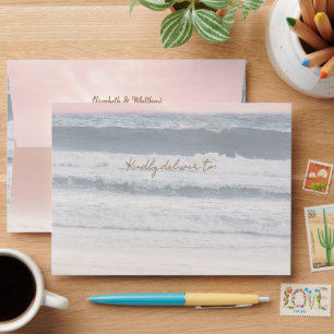 Sunset Beach Wedding   Oceanside Wedding Envelope