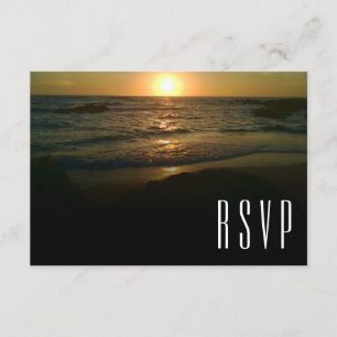 Sunset Beach Wedding RSVP Card