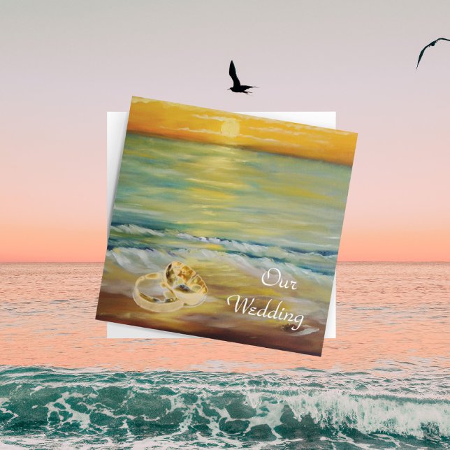 Sunset beach weddings invitation (Creator Uploaded)