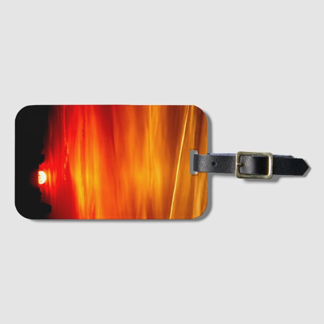 Sunset beautiful colours luggage tag (Front Horizontal)