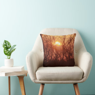 Sunset Behind the Trees Cushion