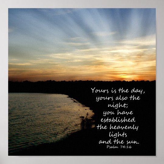 Sunset Bible Verse Poster | Zazzle.co.nz