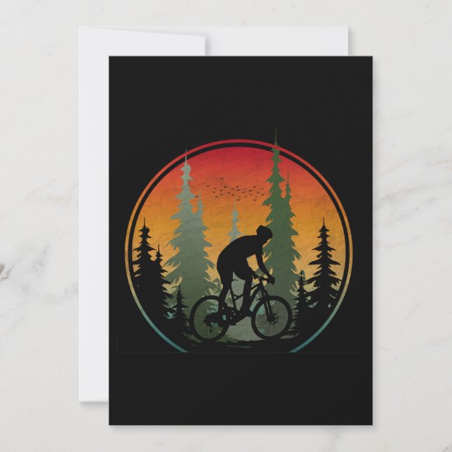 Sunset Biking Nature Scenery Invitation (Front)