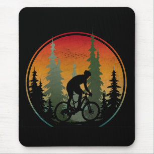 Sunset Biking Nature Scenery Mouse Pad