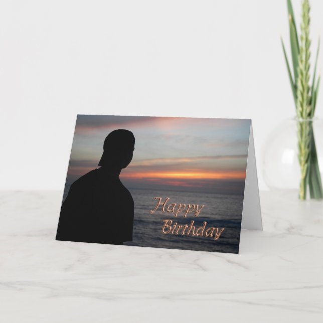 Sunset Birthday Card for Reunited Father or Son (Front)
