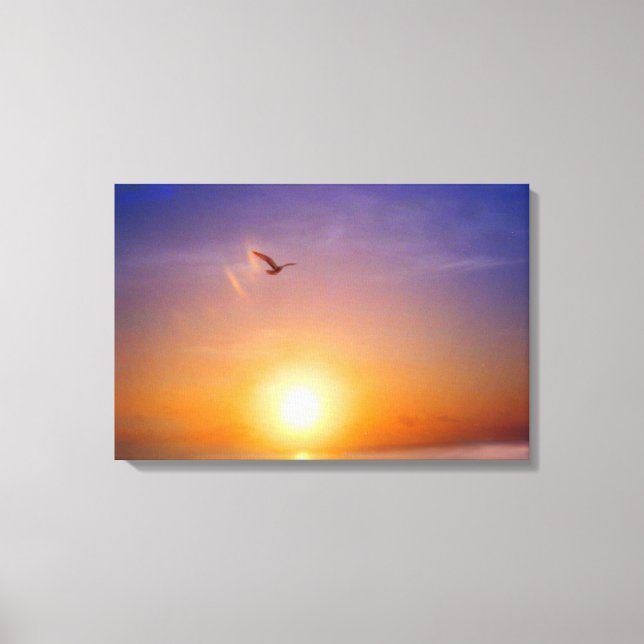 Sunset Bliss 3 Panel Canvas Print (Front)