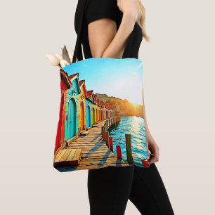 Sunset Bliss: Seaside Hues Tote Bag