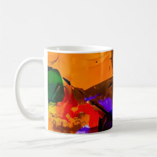 Sunset Blocks Abstract Coffee Mug