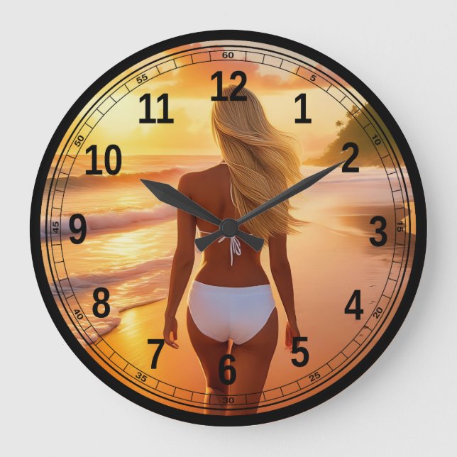 Sunset Blonde Large Clock (Front)