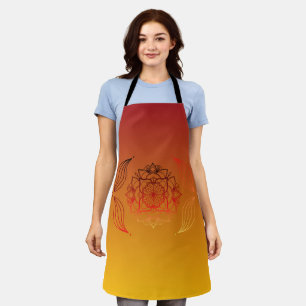 Sunset Bloom – Fiery Floral Apron