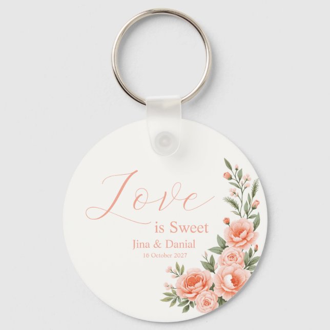 Sunset Bloom Key Ring (Front)