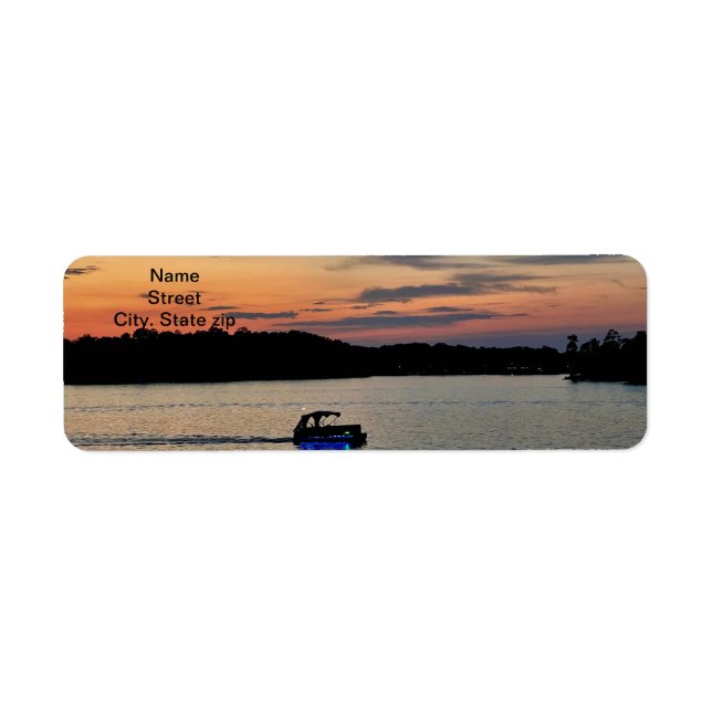 Sunset Boat Ride on Jackson Lake, Georgia label (Front)