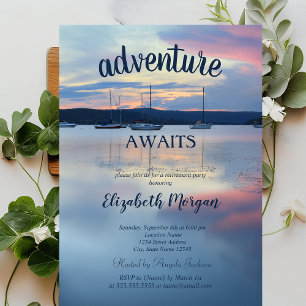 Sunset Boats Retirement Party Invitation