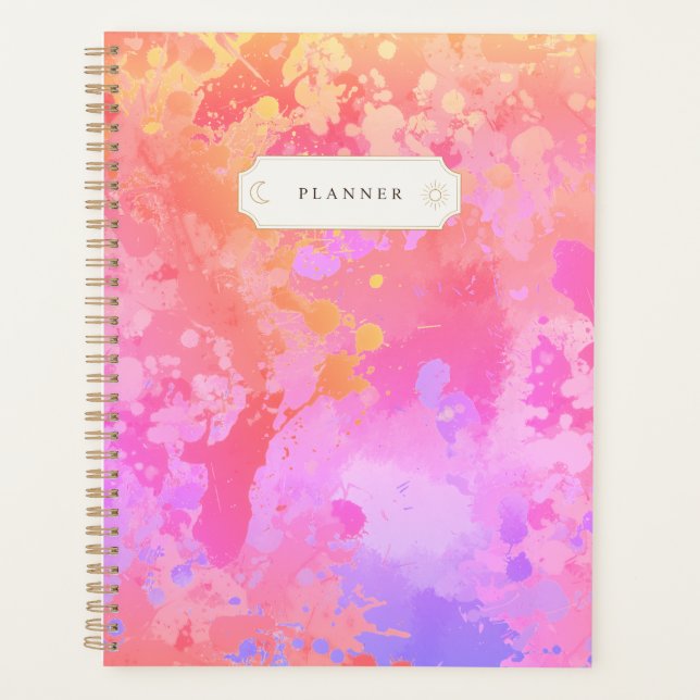 Sunset Boho Splash Planner (Front)