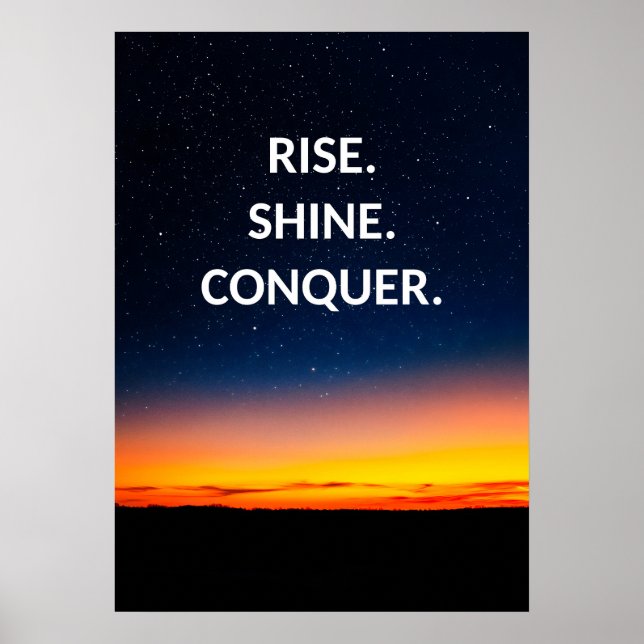 Sunset Bold Text Motivation Poster (Front)