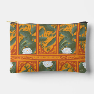 Sunset Botanical Panel Pattern - The White Lotus Accessory Pouch