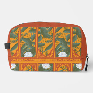 Sunset Botanical Panel Pattern - The White Lotus Dopp Kit