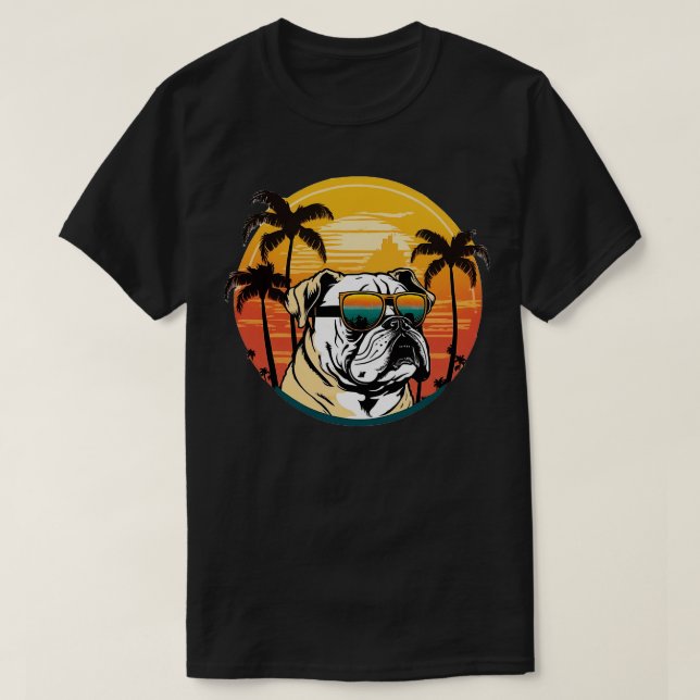 Sunset Bulldog 1 T-Shirt (Design Front)