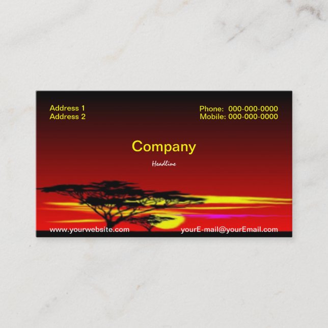 Sunset Business Card (Front)