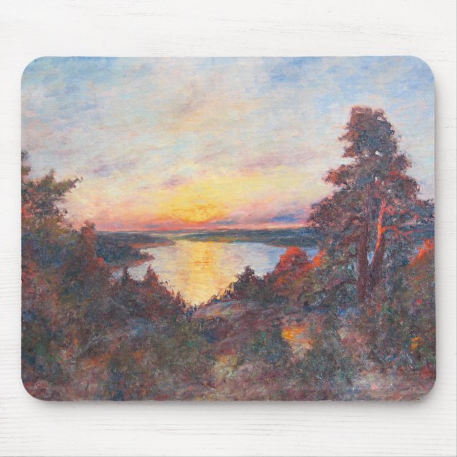 Sunset by the Coast (by Kimon Loghi) Mouse Pad (Front)