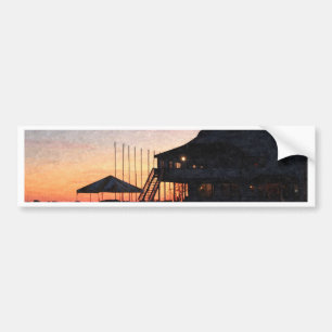 sunset by the lake , Kingston, Ontario,at twilight Bumper Sticker