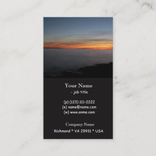 sunset by the lake, Kingston, Ontario,at twilight Business Card