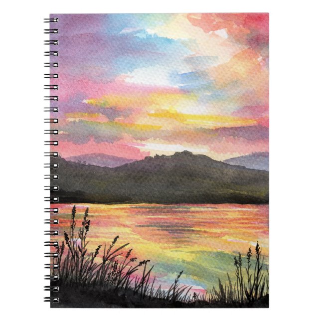 Sunset by the Lake Notebook (Front)