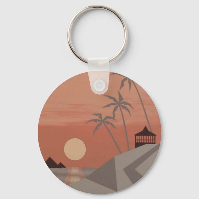 SUNSET CABANA keychain (Front)