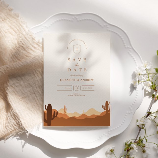 Sunset Cactus Desert Wedding Save The Date (Creator Uploaded)