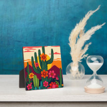 Sunset Cactus with Blossoms