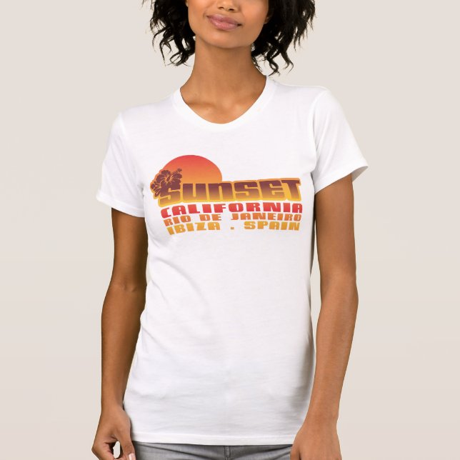 Sunset California Rio de Janeiro Ibiza T-Shirt (Front)