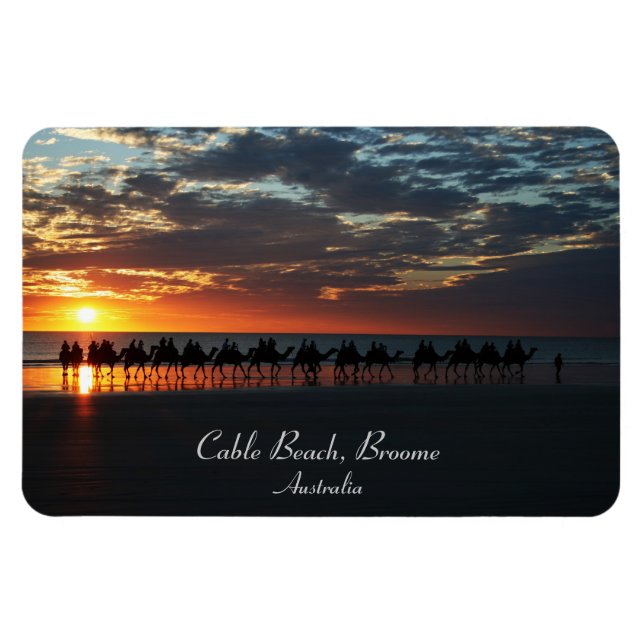 Sunset Camel Ride, Broome, Western Australia Magnet (Horizontal)