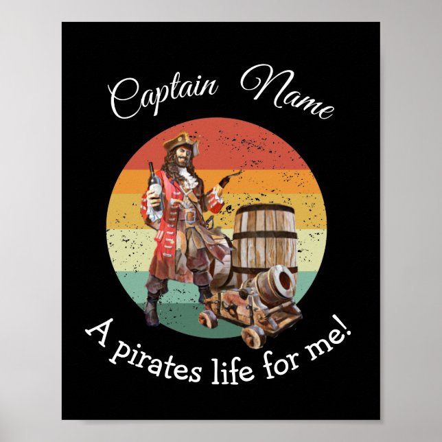 Sunset Captain Pirate  Poster (Front)
